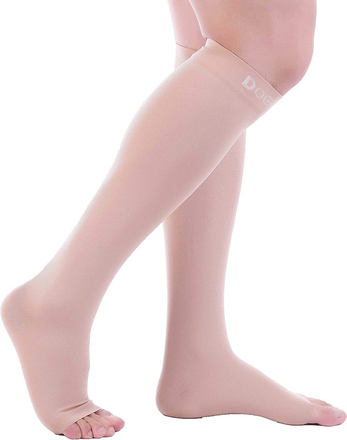 Doc Miller Open Toe Compression Socks 20-30mmHg Support for