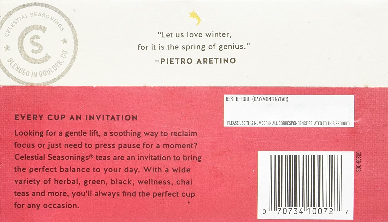 Candy Cane Lane Green Holiday Tea decaf 20 Tea Bags