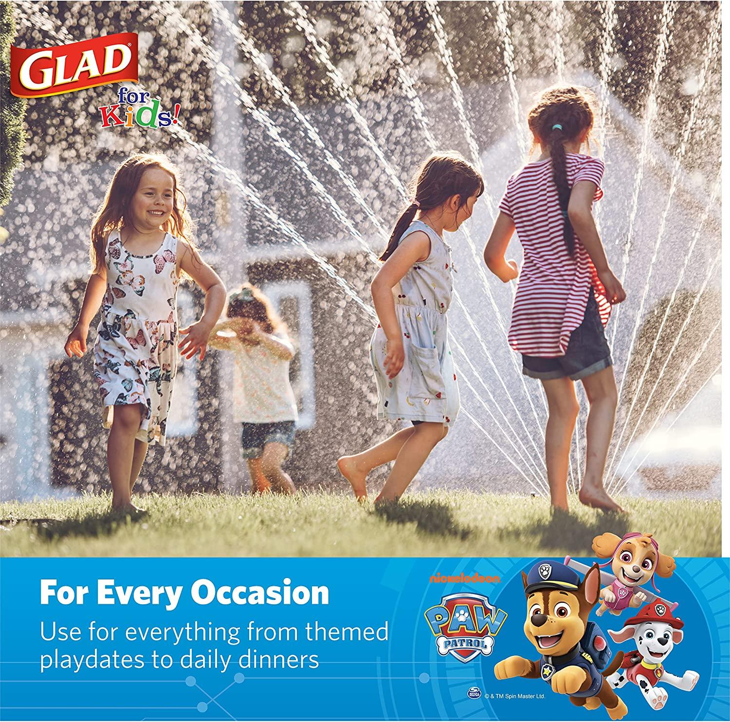 Glad for Kids Paw Patrol Paper Plates, 20 Count, 8.5 Inches, Disposable  Paw Patrol Plates for Kids