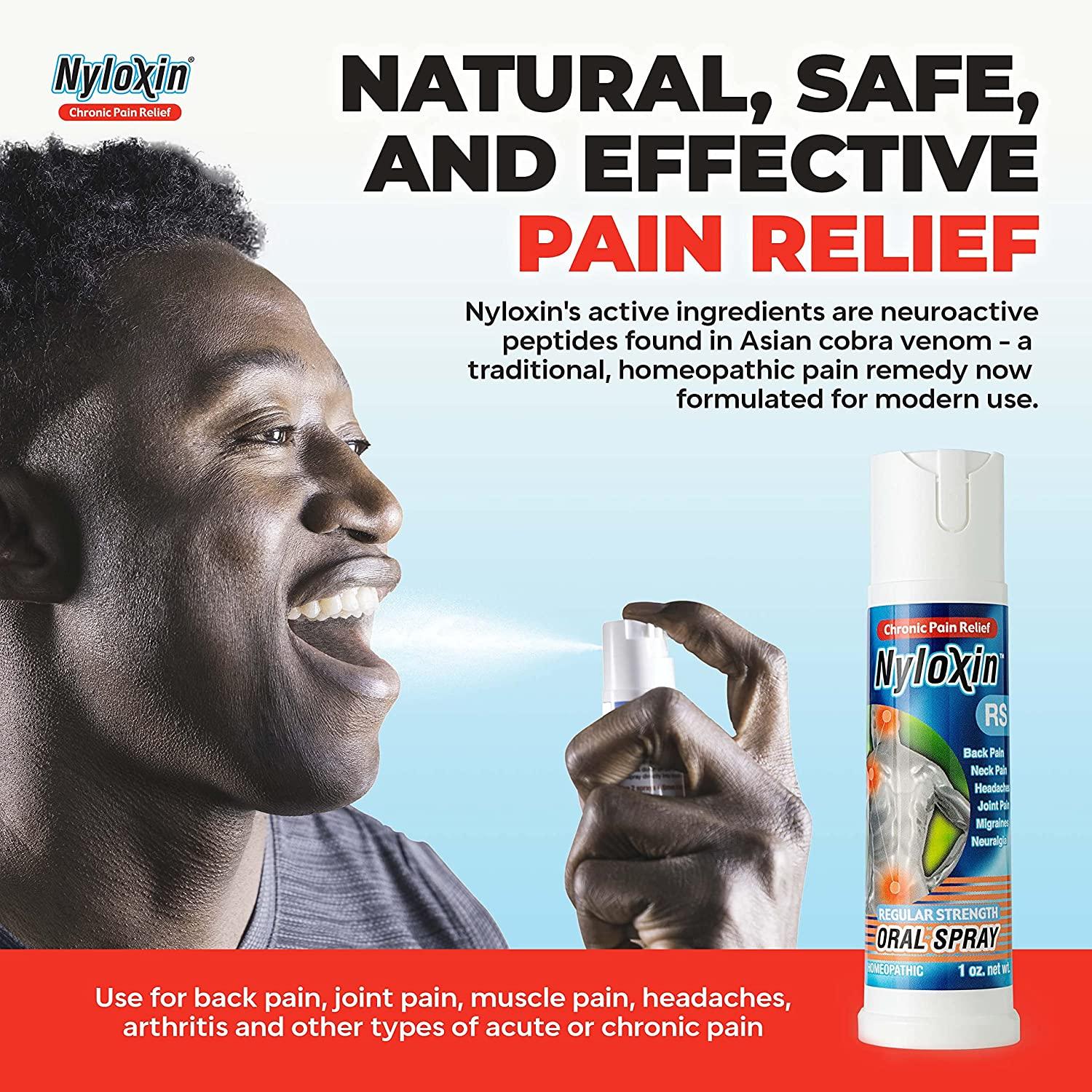 Nyloxin Flavored Oral Spray Arthritis Pain Relief, Back Pain Relief ...