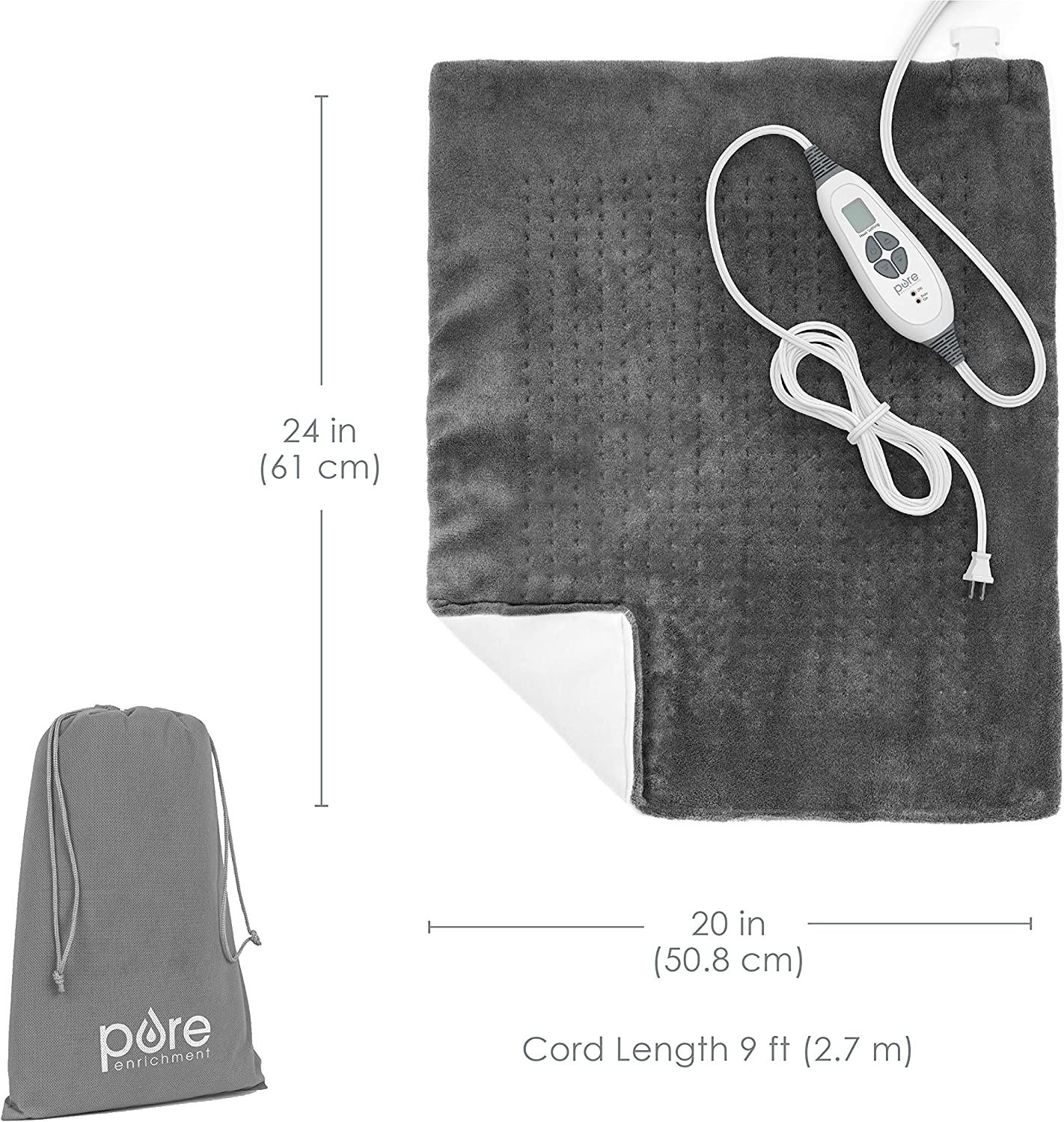 Pure Enrichment PureRelief XXL (20" x 24") Electric Heating Pad for