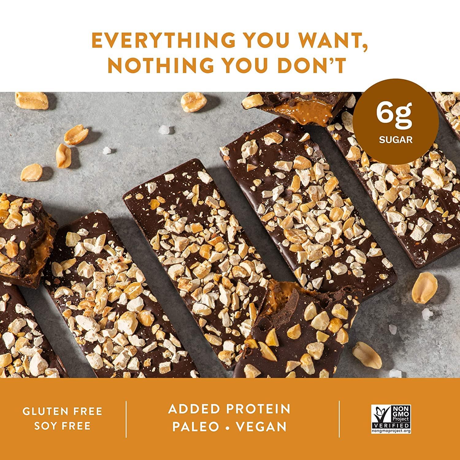 JOJO's Dark Chocolate Bars with Plant Based Protein, Low Sugar, Low