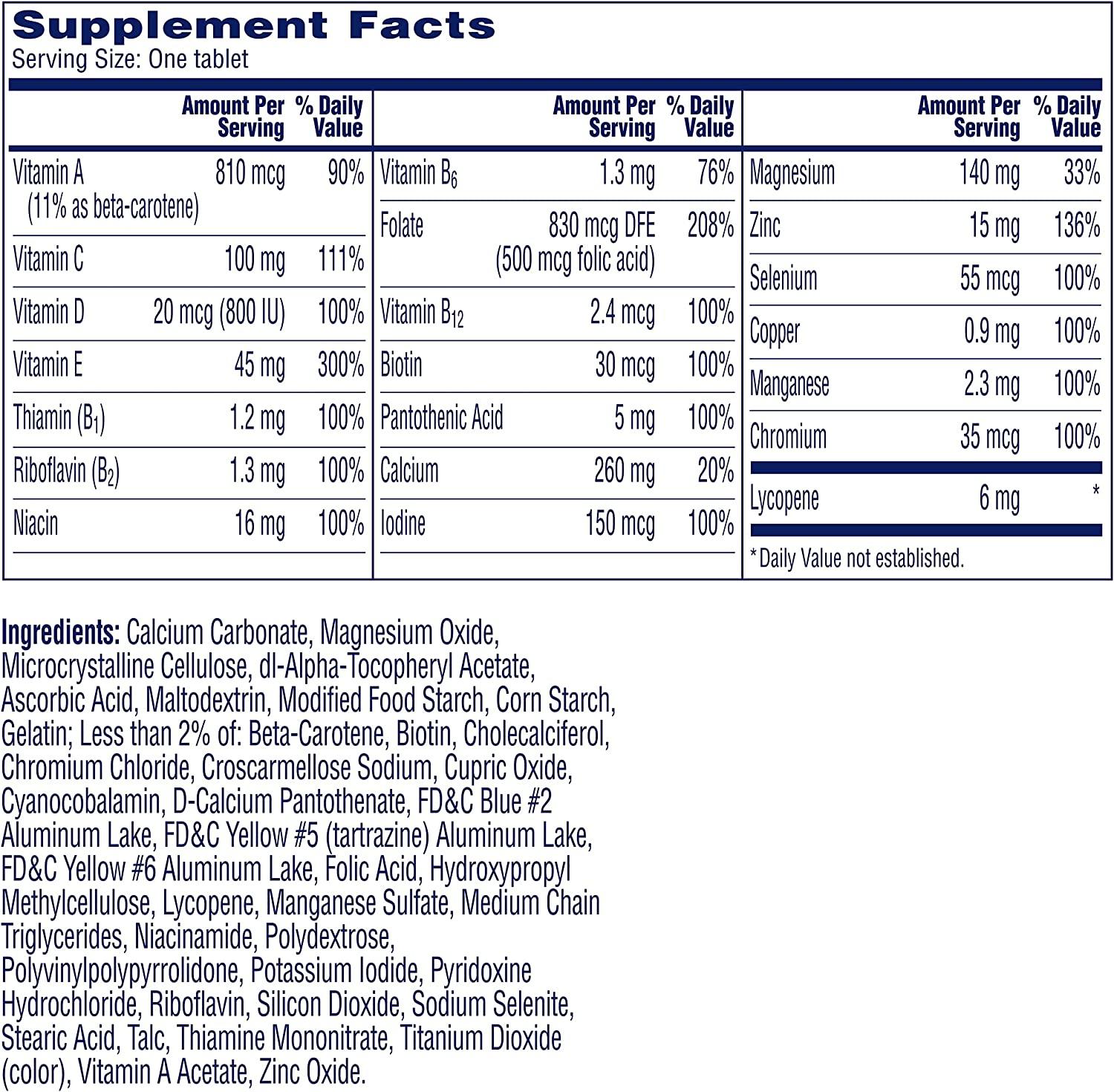 One A Day Men's PreConception Health Multivitamin for Healthy Sperm