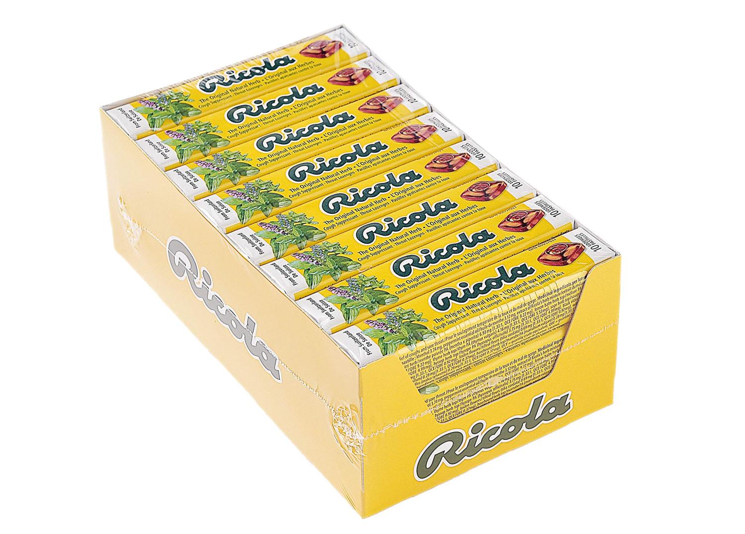 Ricola Original Herbal Cough Drops 10ct Stick (Case of 24