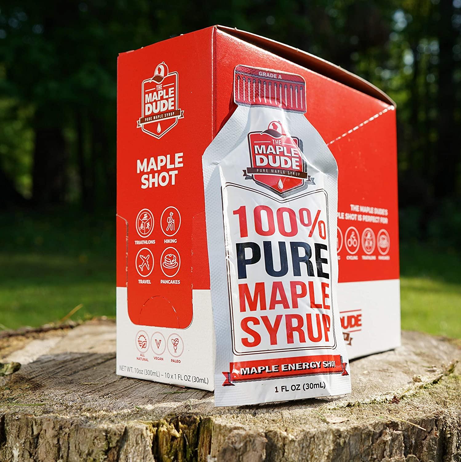 Maple Shot 100 REAL Maple Syrup Travel Size Hiking Cycling