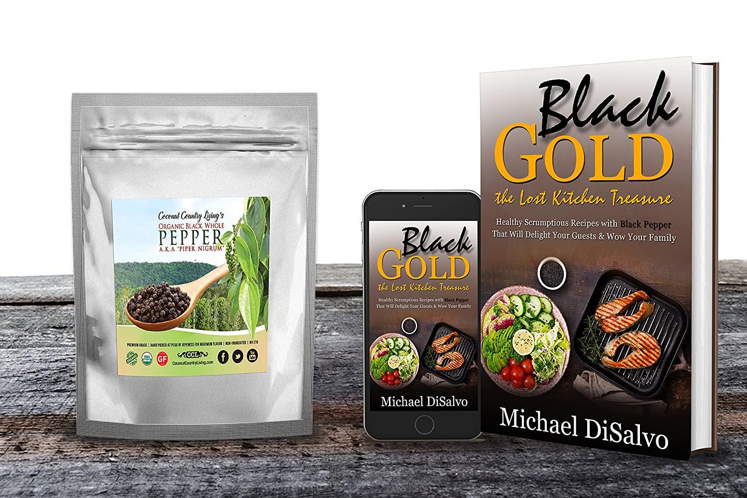Organic Whole Black Peppercorns - Fair Trade Premium Whole Black