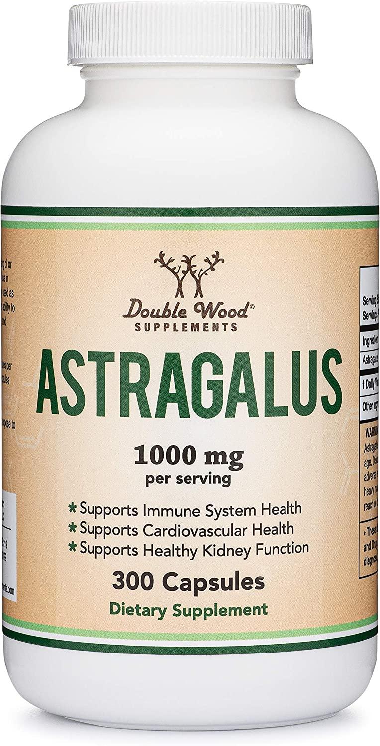 Astragalus Root Capsules 1000mg (300 Count) High Polysaccharides