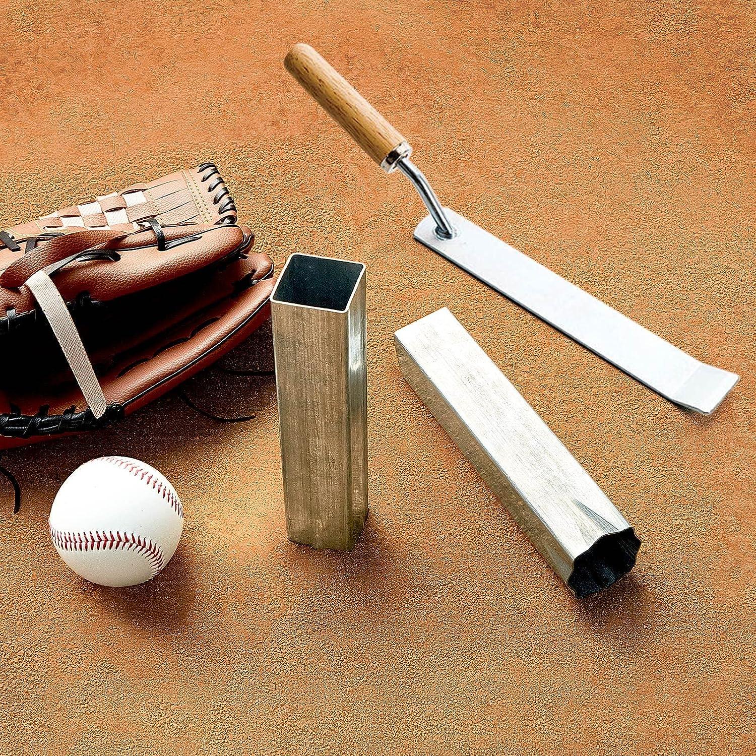 Dunzy Crimped Style Ground Anchors for Baseball Bases, Silver (3 Pcs)