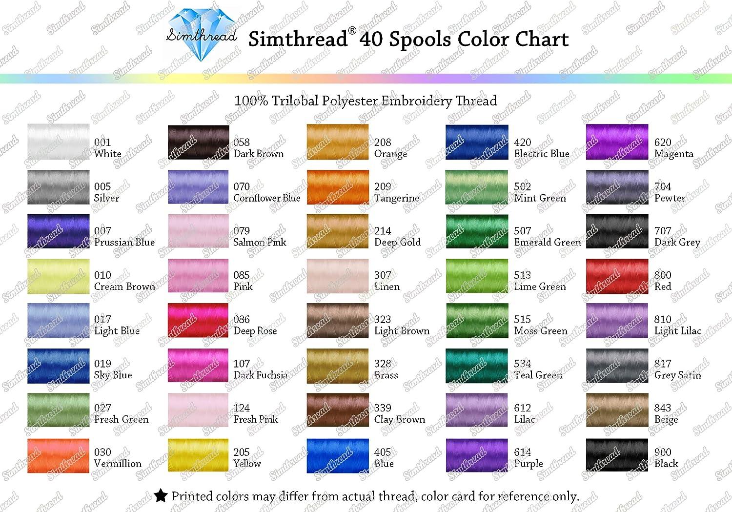 Simthreads 12 Variegated Colors Polyester Embroidery Machine Thread for  Most Home Sewing Embroidery Machines 1100 Yards Each
