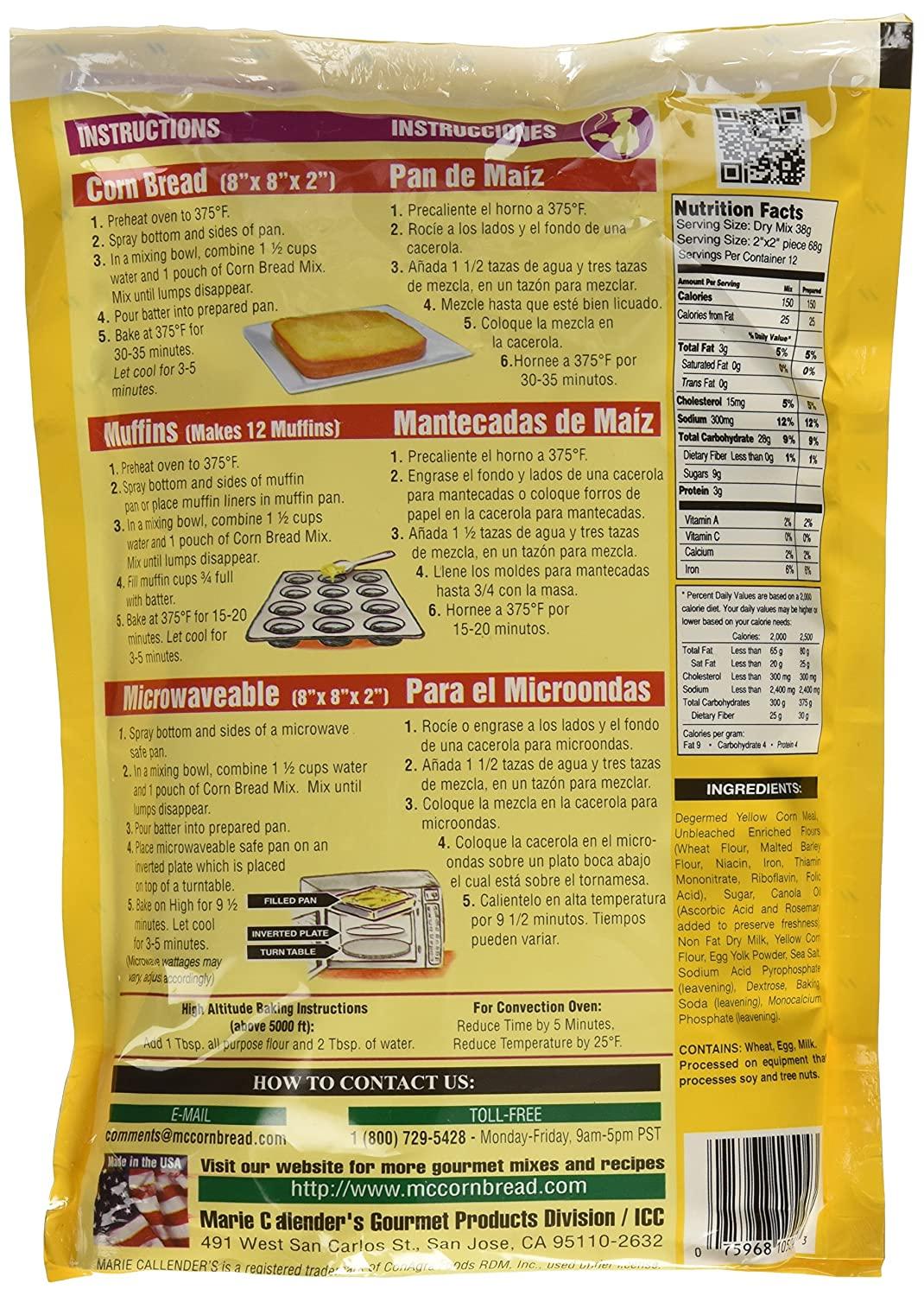Marie Callender's Original Corn Bread Mix 16 Oz - 4-Pack | Delicious ...