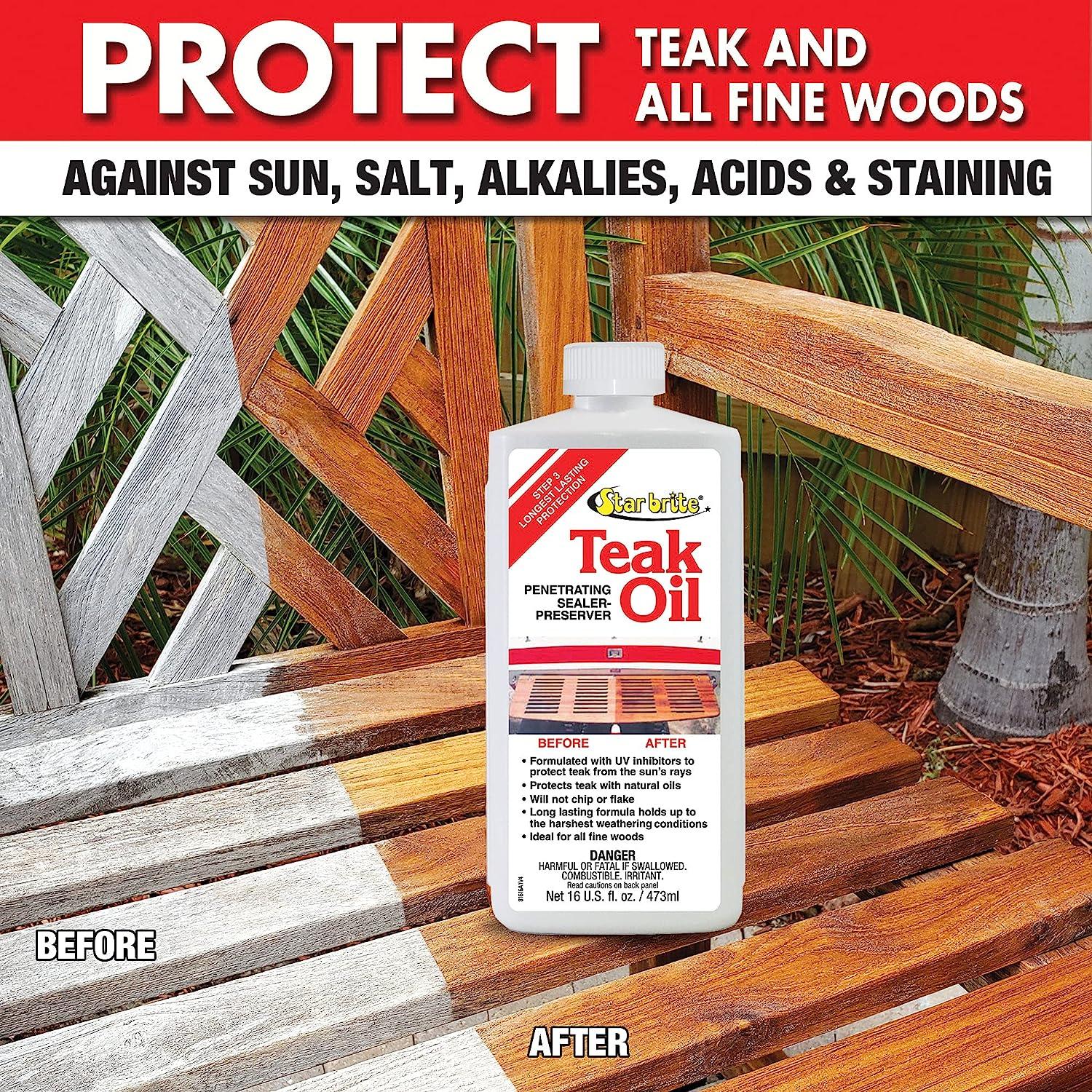 STAR BRITE Teak Oil Long Lasting, Sealer & Preserver