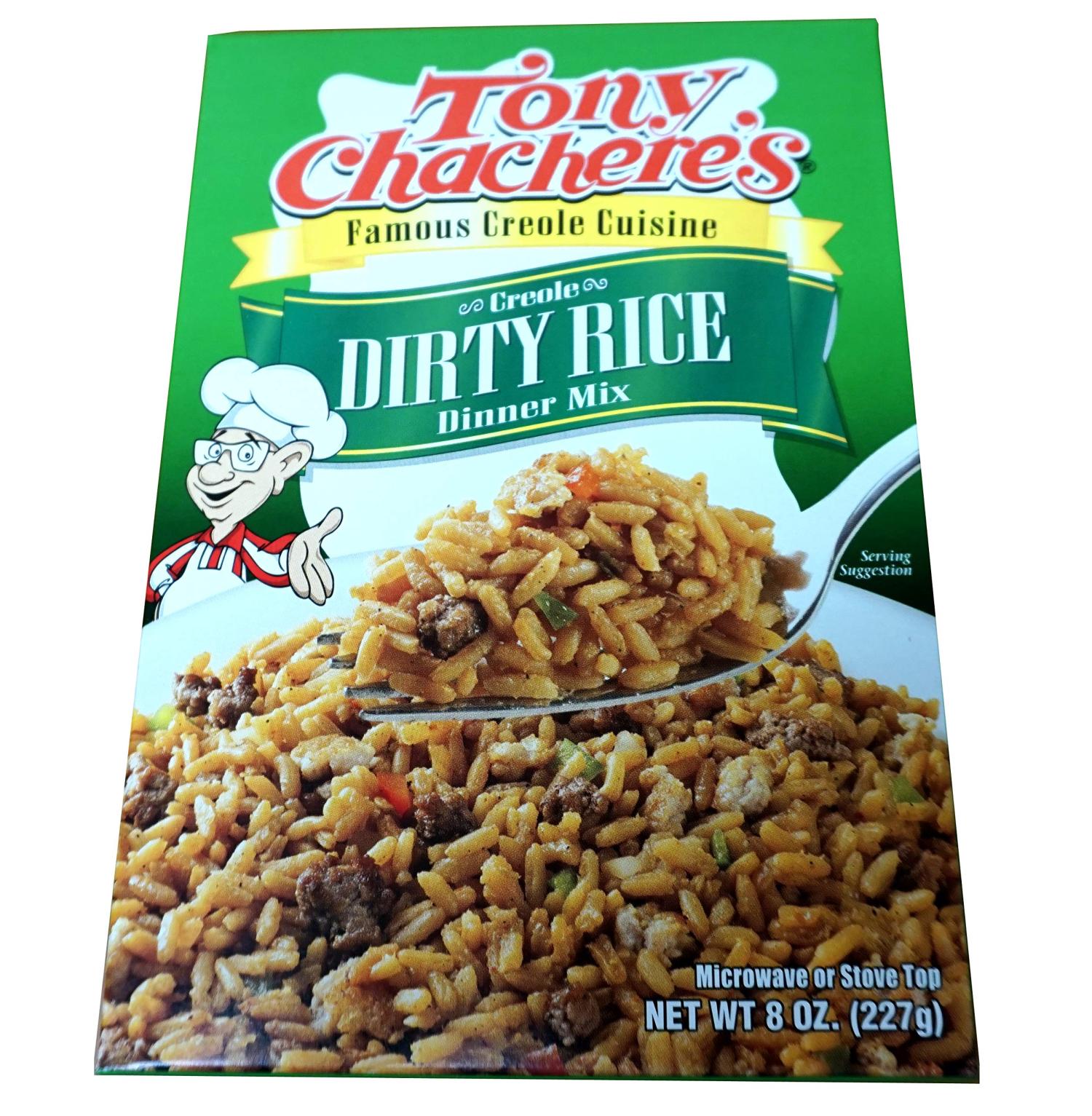 Tony Chachere's Dirty Rice Dinner Mix 8 oz Authentic Cajun Flavor