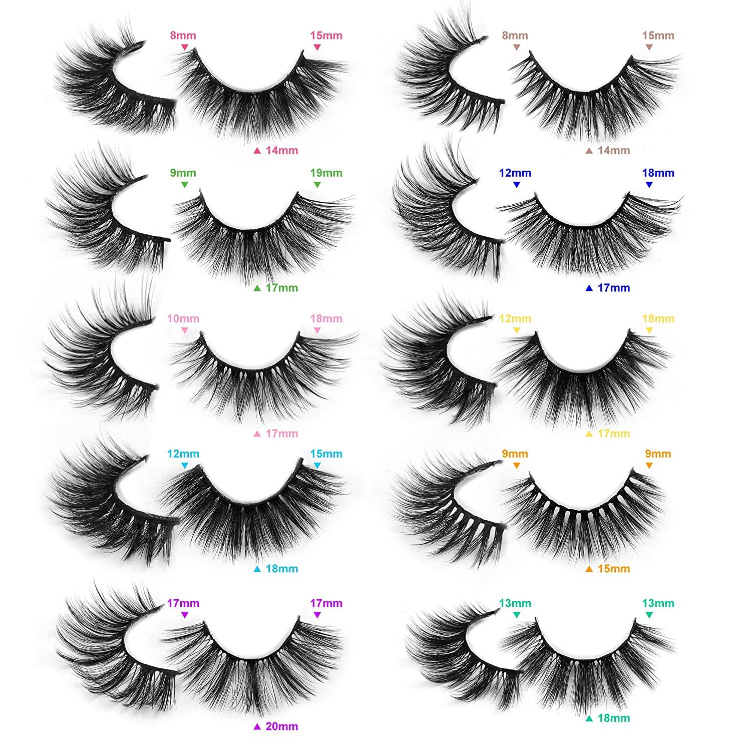 30 Pairs False Eyelashes Wholesale 10 Styles Mixed ZEGAINE Dramatic 3D