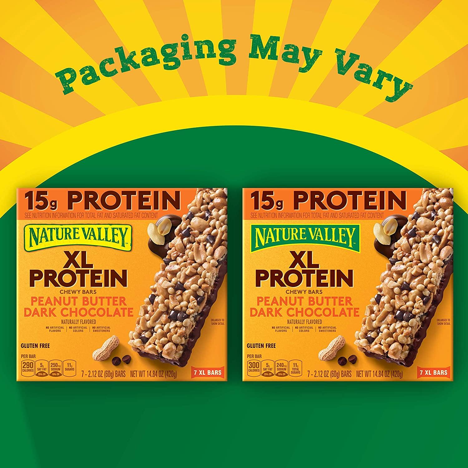 Nature Valley XL Protein Granola Bars, Peanut Butter Dark Chocolate, 7