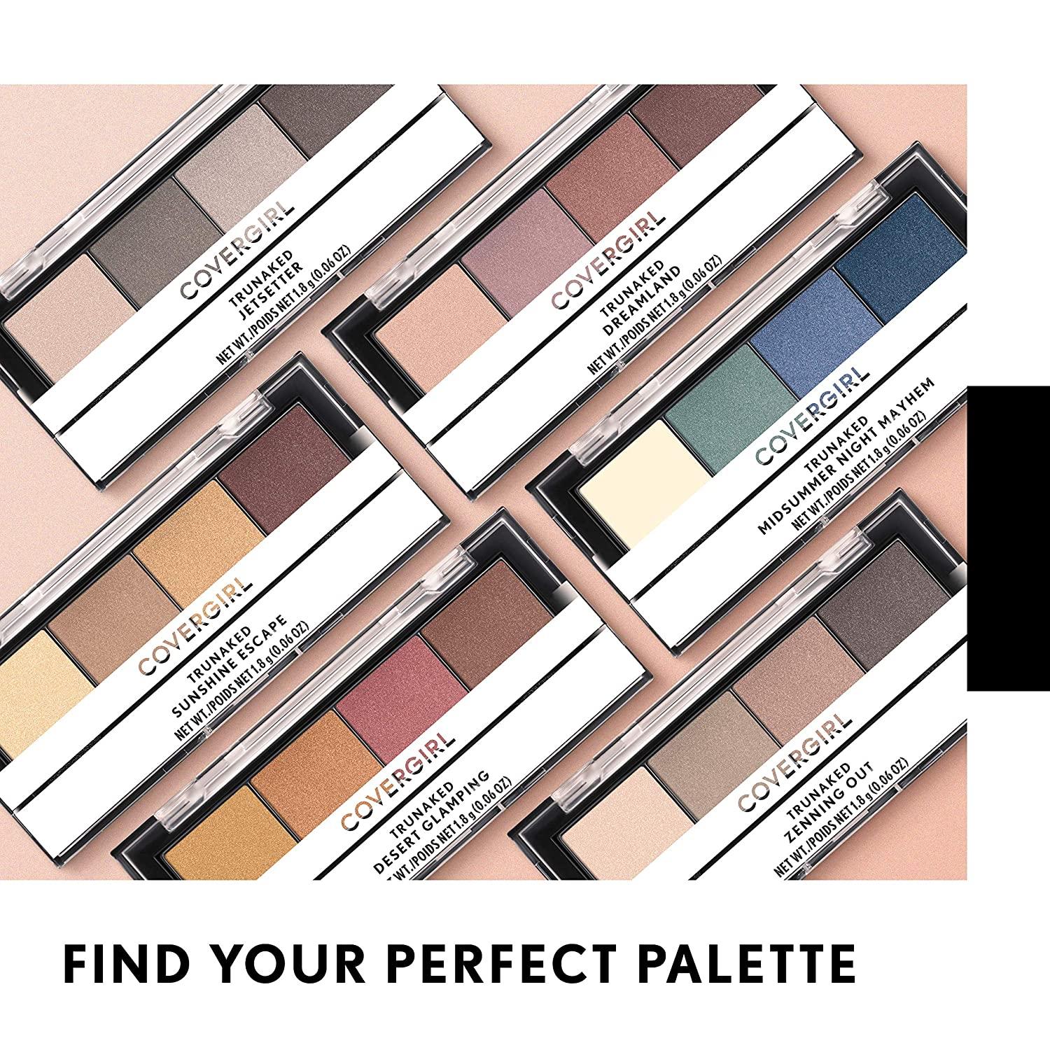 COVERGIRL TruNaked Quad Eyeshadow Palette, Zenning Out, 6 Shades, 0.06