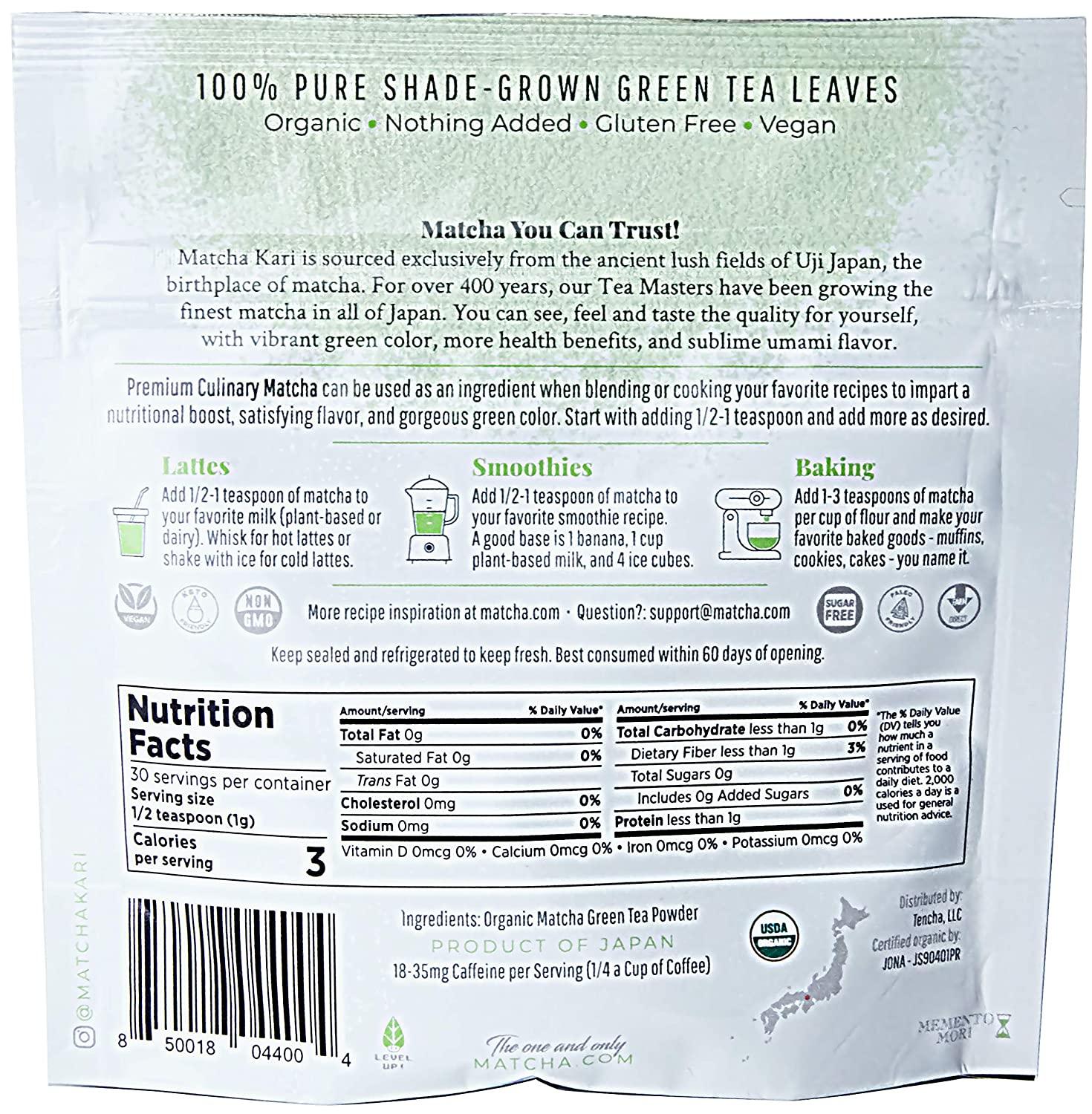 Dr. Weil Matcha Kari Organic Matcha Green Tea Powder 30 grams