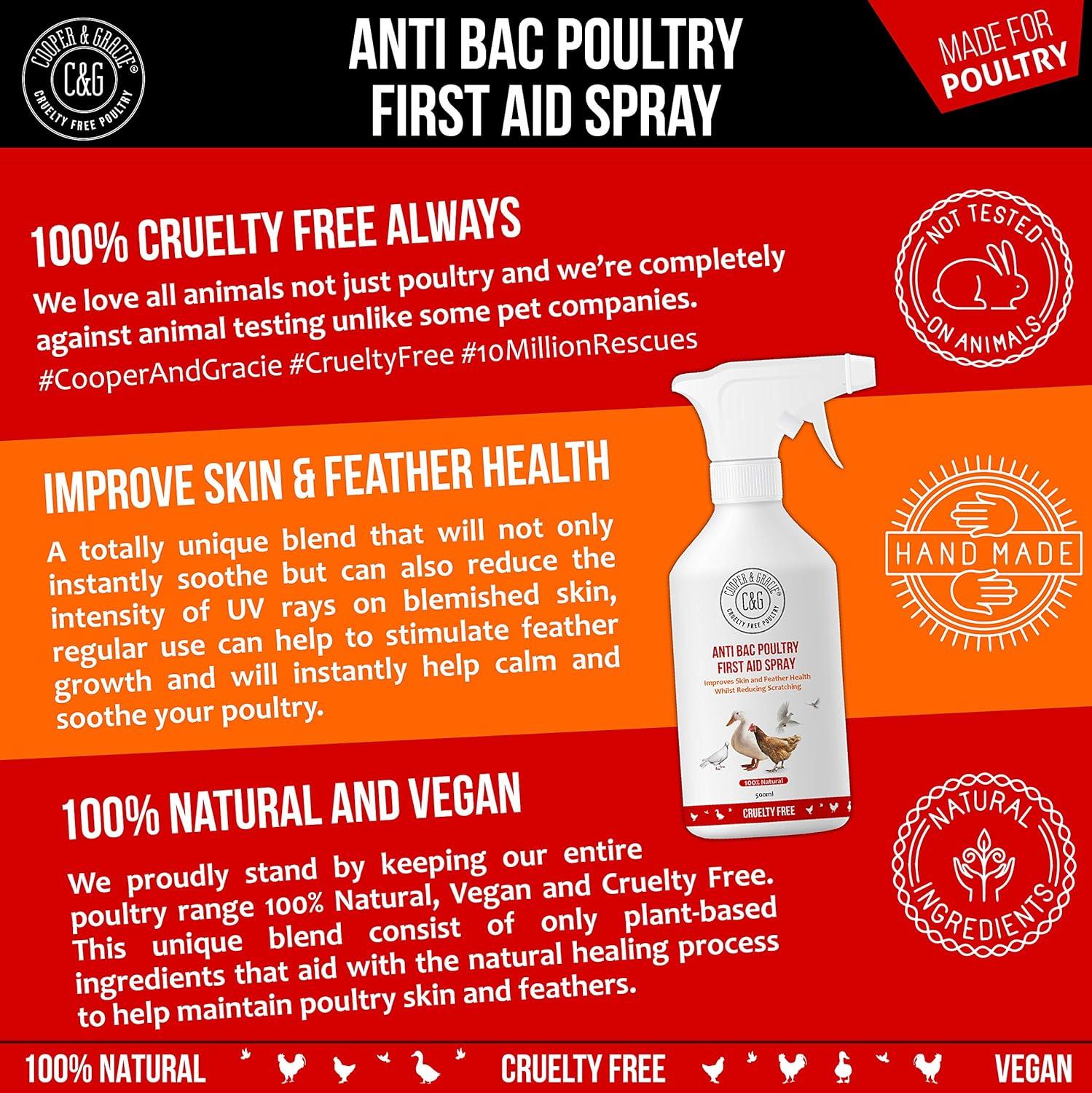 C&G Pets Anti Bac Poultry First Aid Spray 500ml Antiseptic Spray