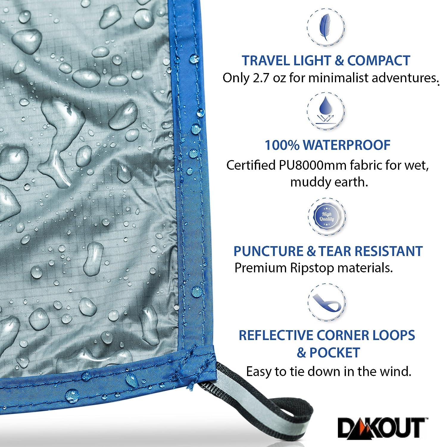 Ultralight Waterproof Backpacking Tarp Ground Cloth Inches