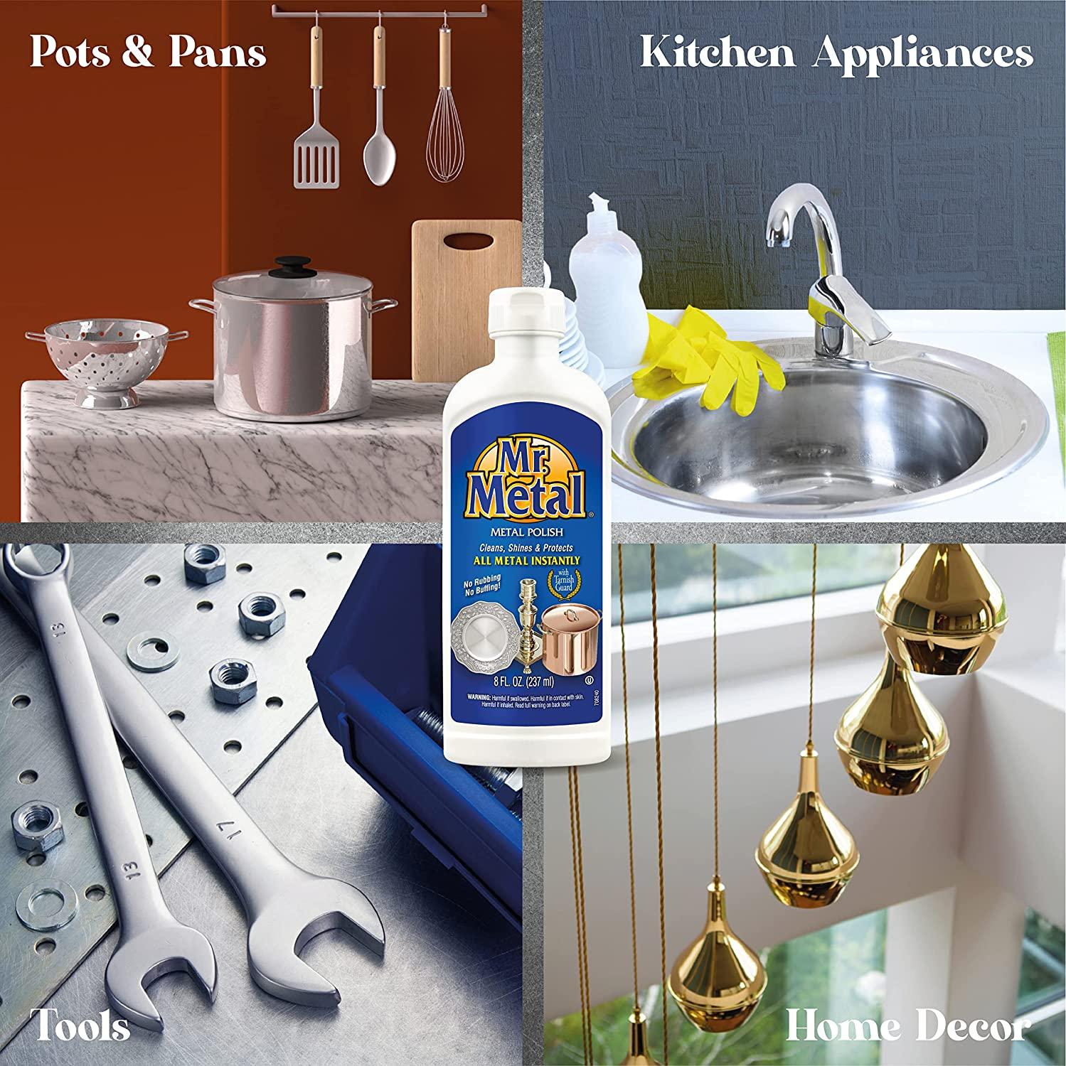 Mr. Metal Metal Polish Liquid NonAbrasive All Metal Cleaner 8 oz