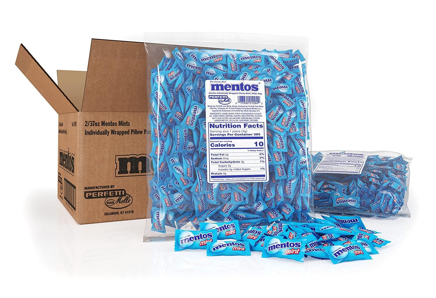 Mentos Candy Individually Wrapped Chewy Mint Bulk Bag Peppermint Party
