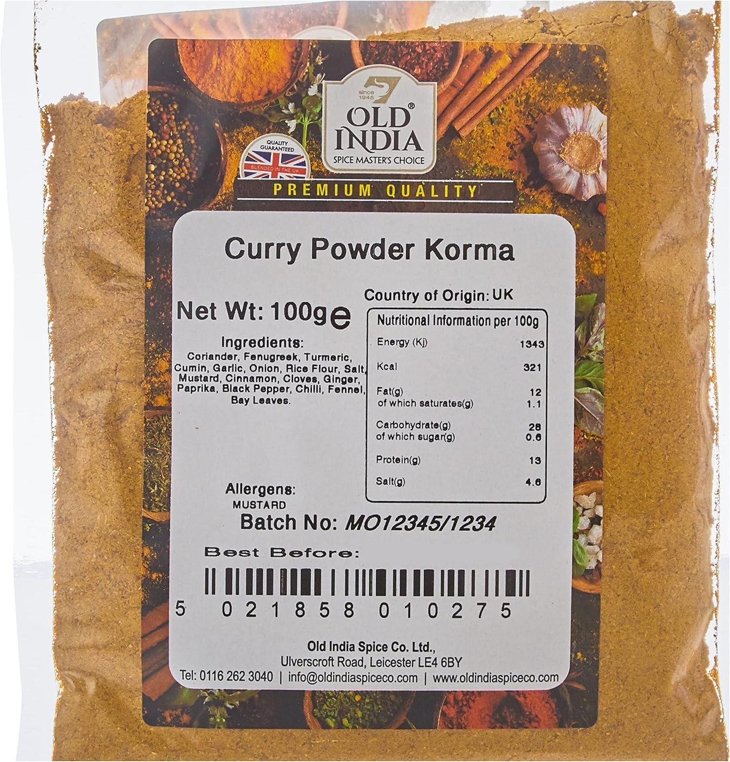 Old India Curry Powder Korma 100g