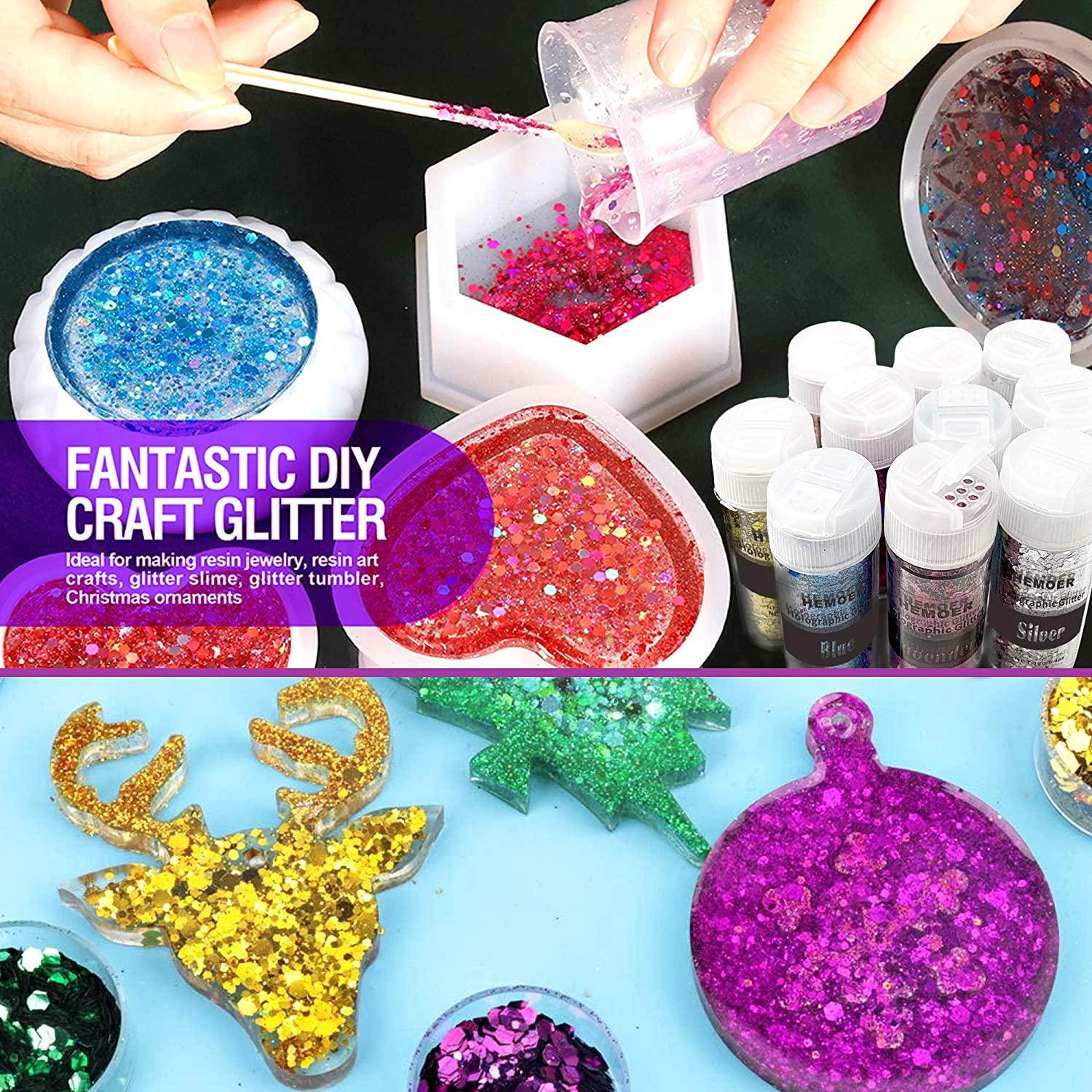 Glitter - 1 lb Pink Fine Glitter Shaker, Glitter for Resin, Glitter for Crafts, Extra Fine Glitter for Scrapbooking and Art and Craft Supplies