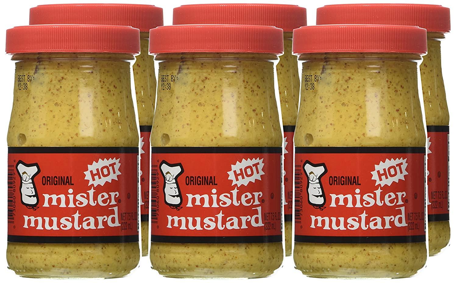 Mister Mustard Original Mustard, 7.5 Ounce, Pack of 6 7.5 Fl Oz (Pack of 6)