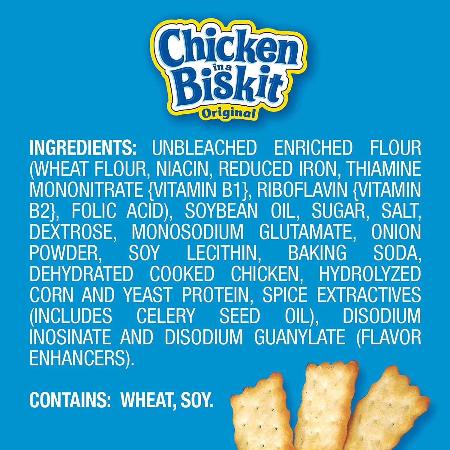 Chicken in a Biskit Original Baked Snack Crackers, 6 7.5 oz Boxes