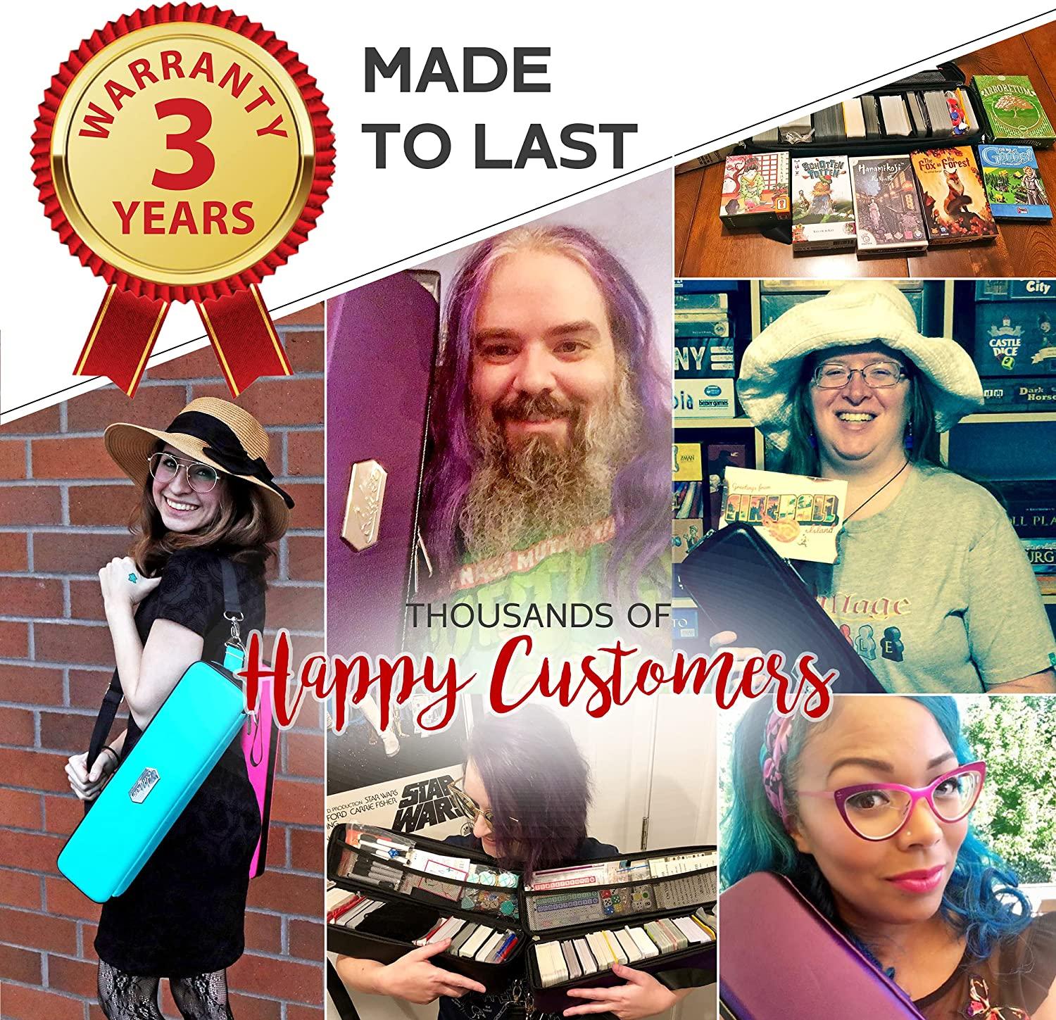 Quiver Time Black Card Case with Straps, Dividers, Corner Pads & 100 Apollo Card Sleeves