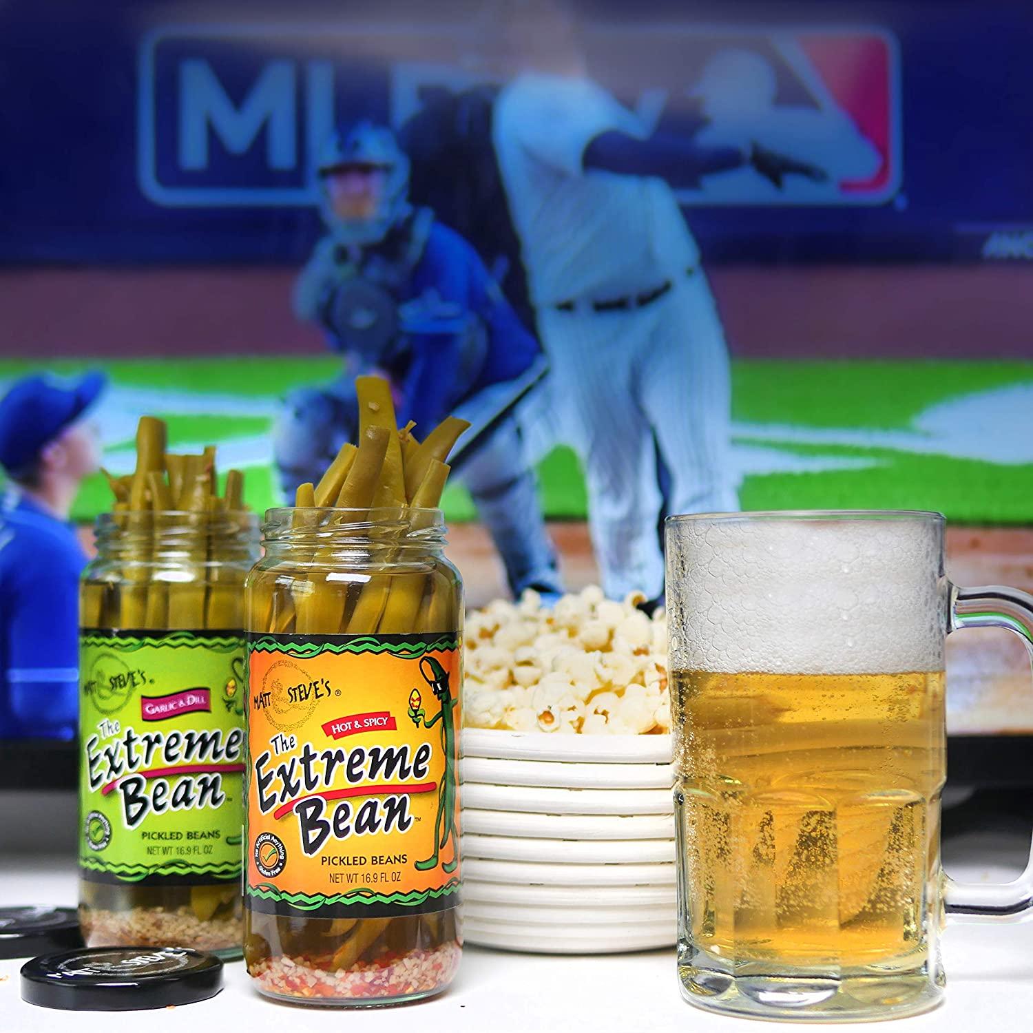 The Extreme Bean Garlic & Dill, Pickled Green Beans. 16 oz (3 pack)