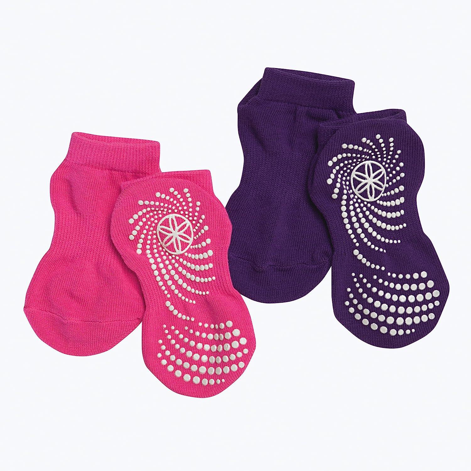 Gaiam Kids Yoga Socks (Pack of 2) Pink/Purple