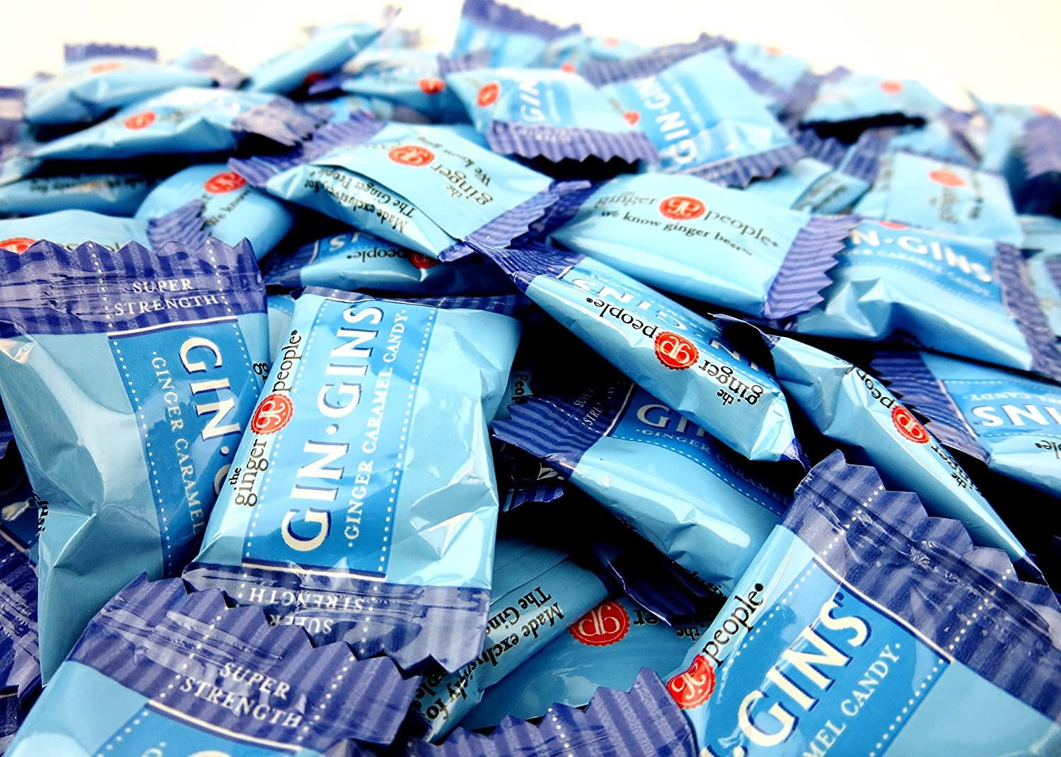 Ginger People Gin Gins Super Strength Ginger Caramel Candy, 1 lb Bag in