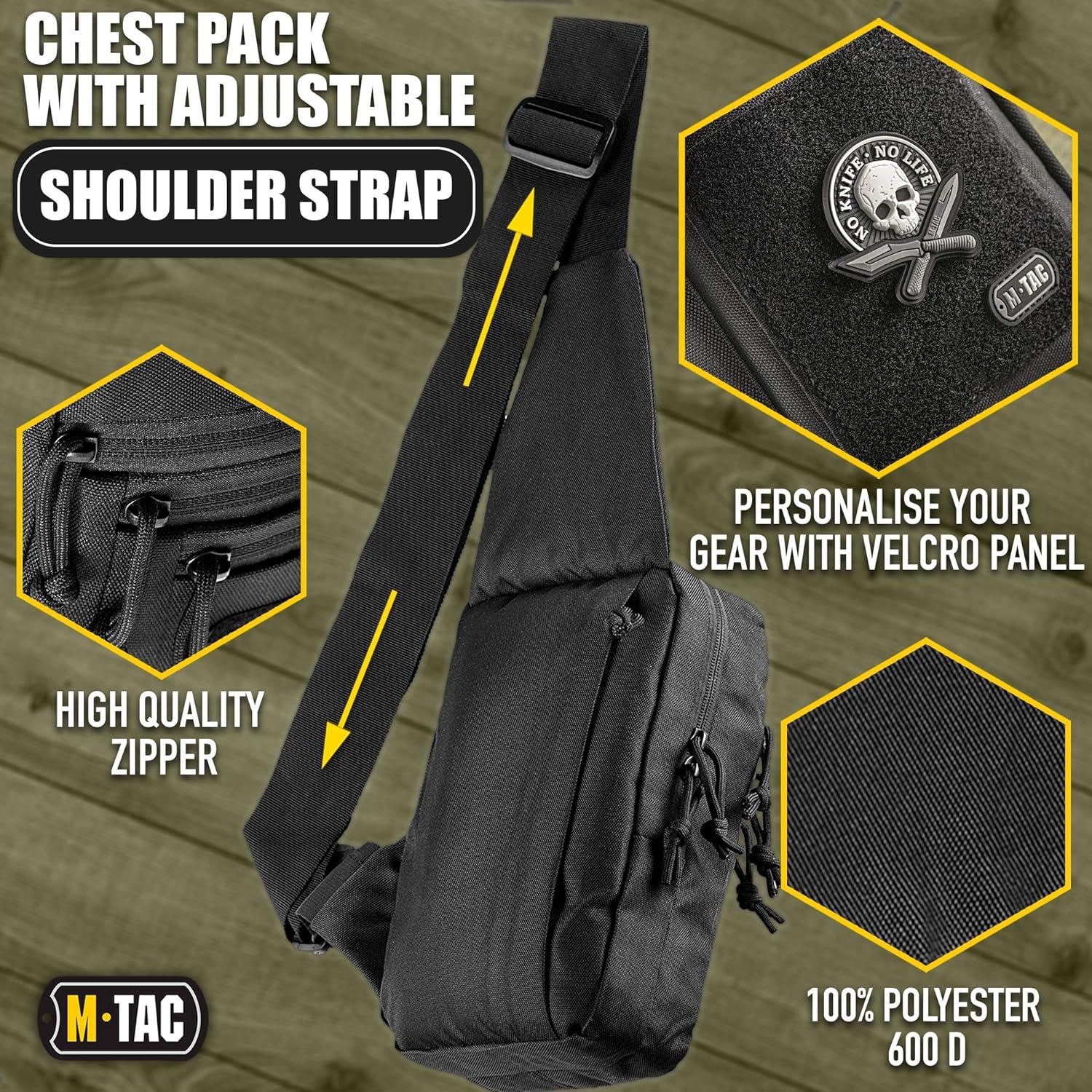 M-Tac Tactical Bag Shoulder Chest Pack with Sling for Concealed