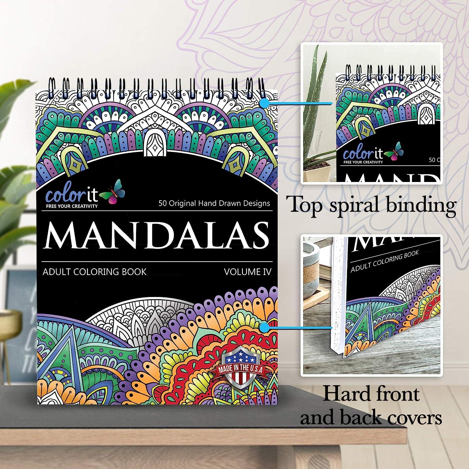 SPIRAL BOUND MANDALA COLORING BOOK - Vol.6: women coloring books