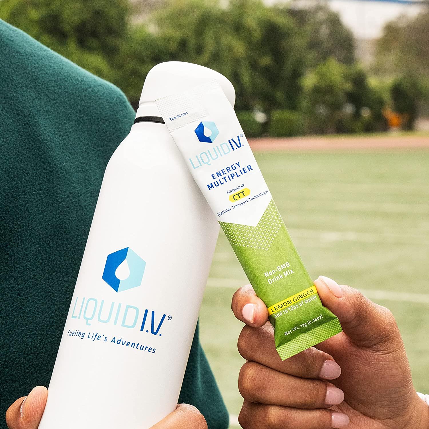 Liquid I.V. Energy Multiplier Energy Powder Drink Sticks Matcha and