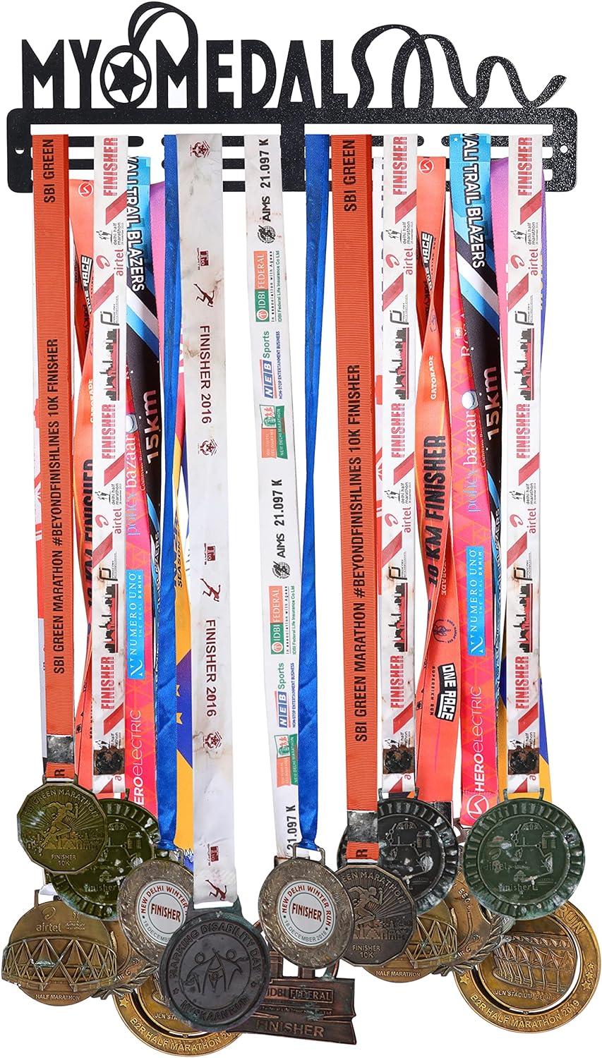 Sehaz Artworks Black Medal Hanger Display - Holds up to 40 Medals ...