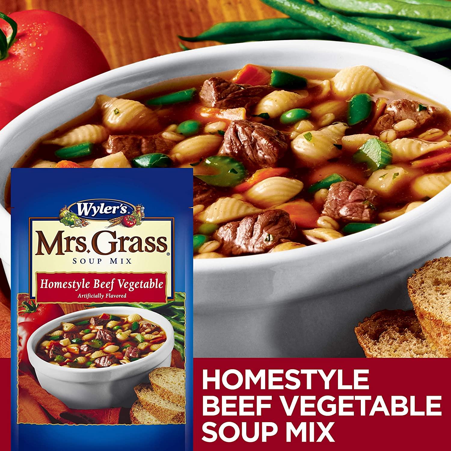 Wyler's Mrs. Grass HomeStyle Beef Vegetable Hearty Soup Mix 7.48 oz