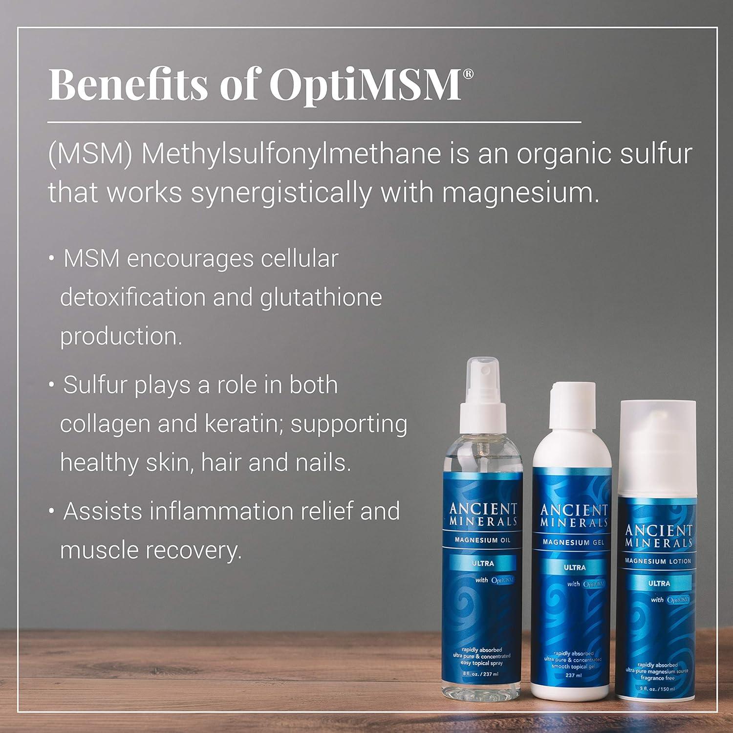 Ancient Minerals Magnesium Gel Ultra with OptiMSM and Aloe Vera