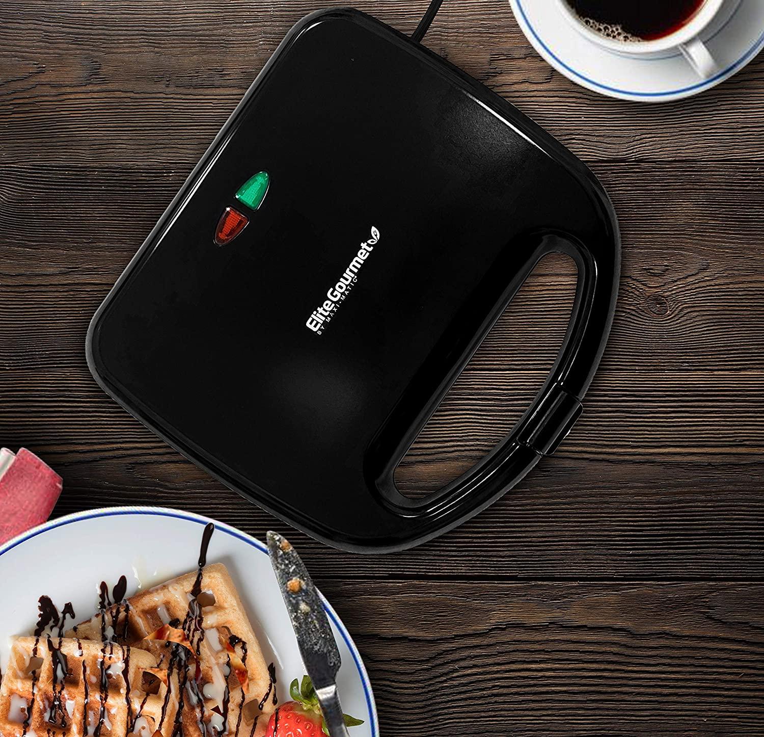 Elite Gourmet EWM2207 Electric NonStick PFOAFree Belgian Waffle Maker Iron, Breakfast