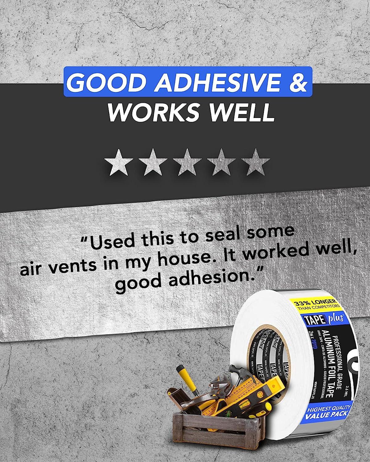 WELSTIK Professional Grade Aluminum Foil Tape 3.9mil Thick For HVAC, Sealing & Patching Hot