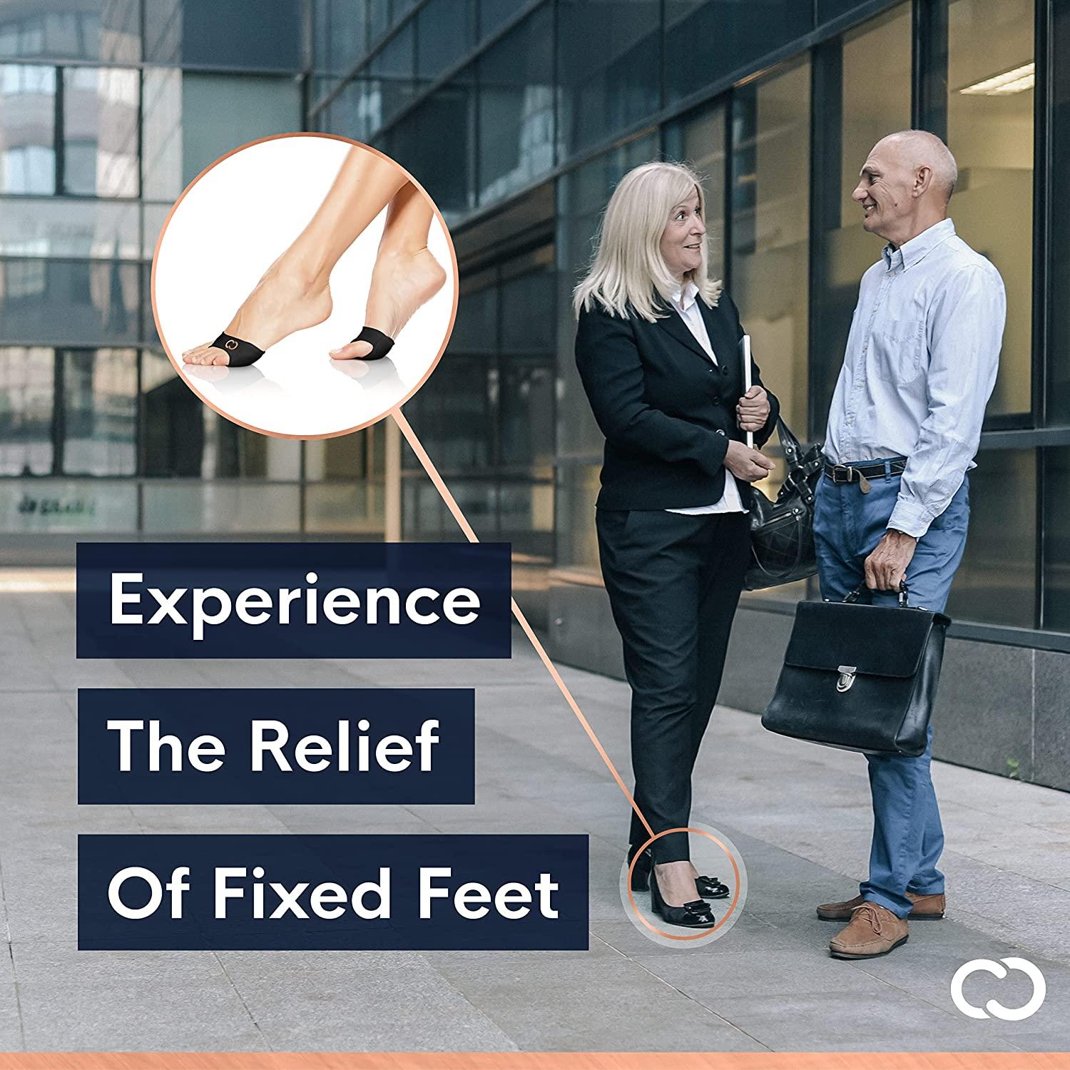 Copper Compression Ball of Foot Metatarsal Pads for Women & Men