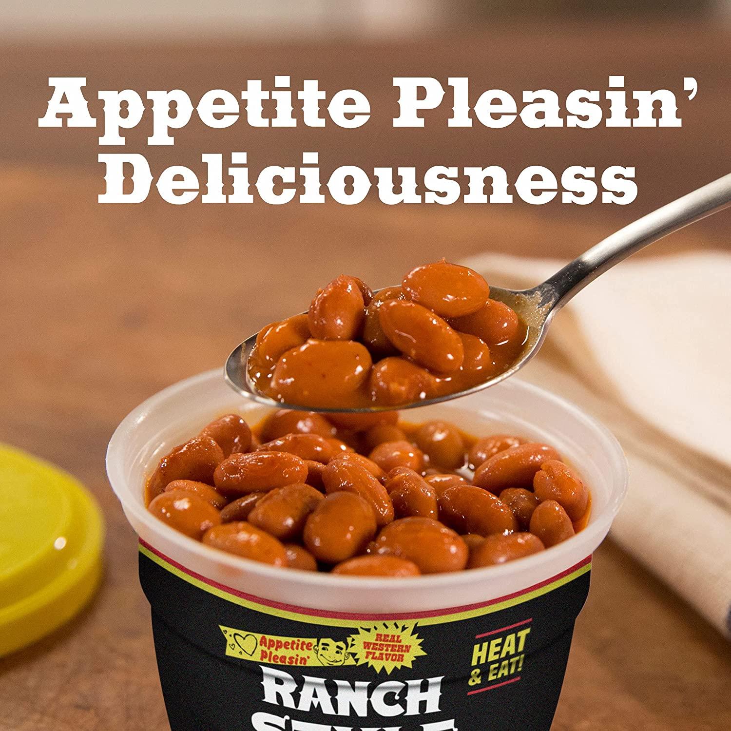 Ranch Style Pinto Beans Microwavable Cups, 7.25 oz. (Pack of 12)