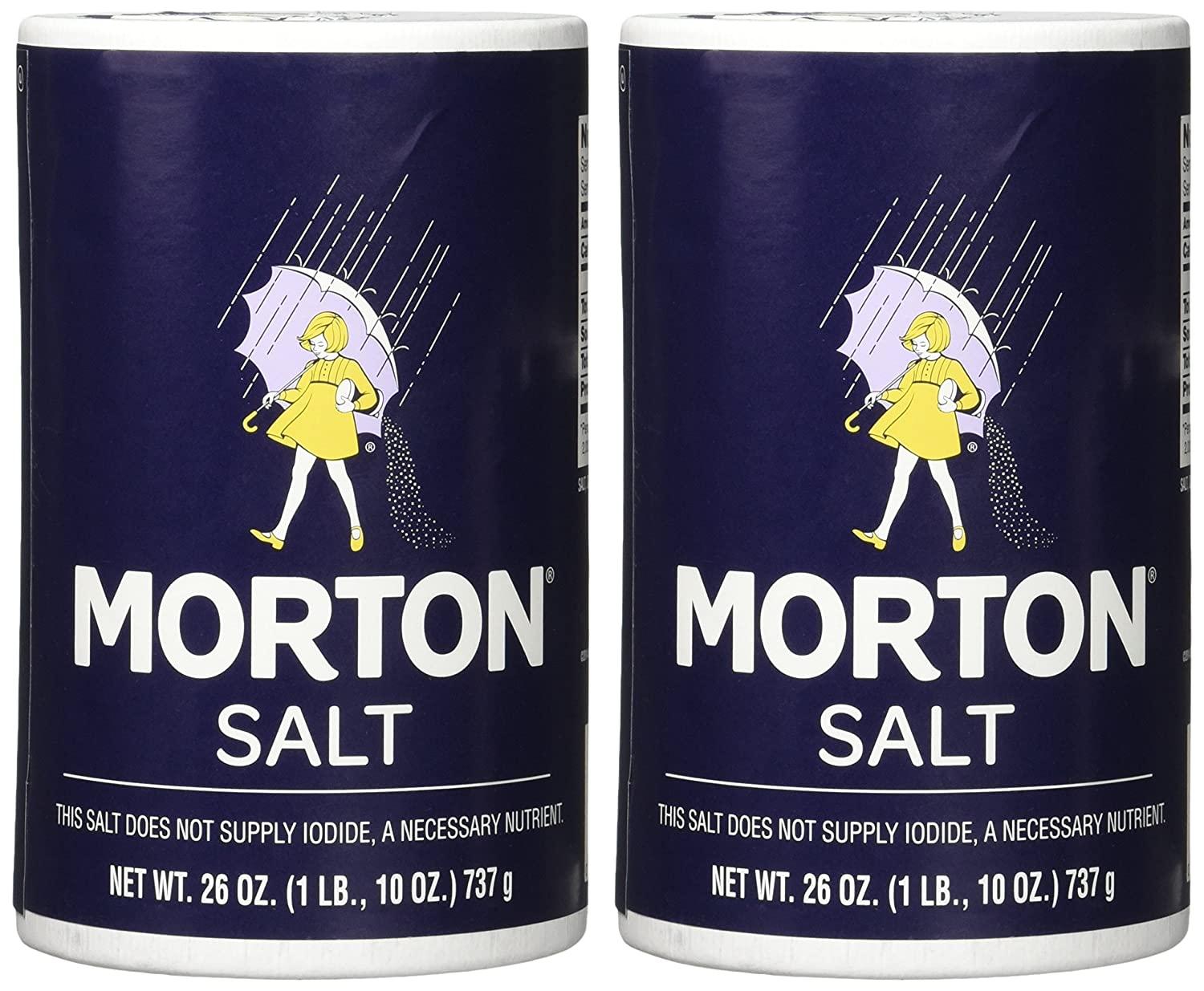 Morton Salt Regular 26 Oz Pack of 2 Essential Kitchen Staple Buy