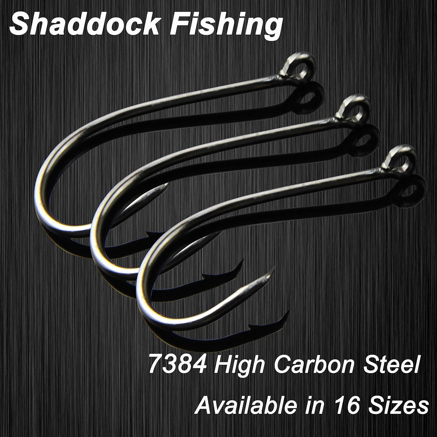 Shaddock Fishing 100pcs 7384 2X Strong Custom Offset Sport Circle Hooks  Black High Carbon Steel Octopus Saltwater Fishing Hooks-Size:10-10/0 5/0#( 100pcs per pack)