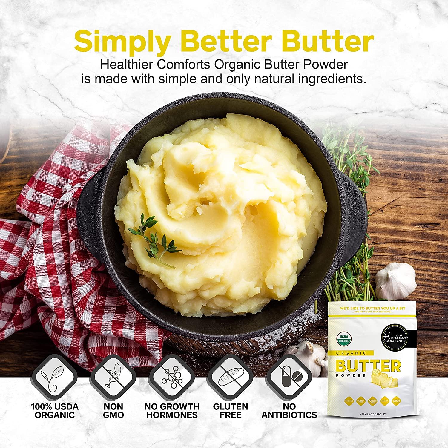 Healthier Comforts Organic Butter Powder USDA Certified Organic