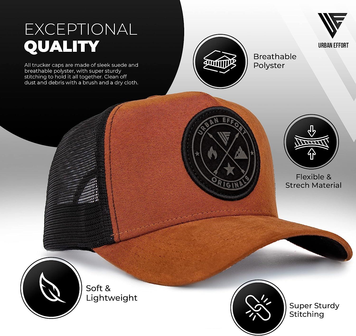 Urban Effort Mesh Back Cap - Unisex 5-Panel Trucker Hat with
