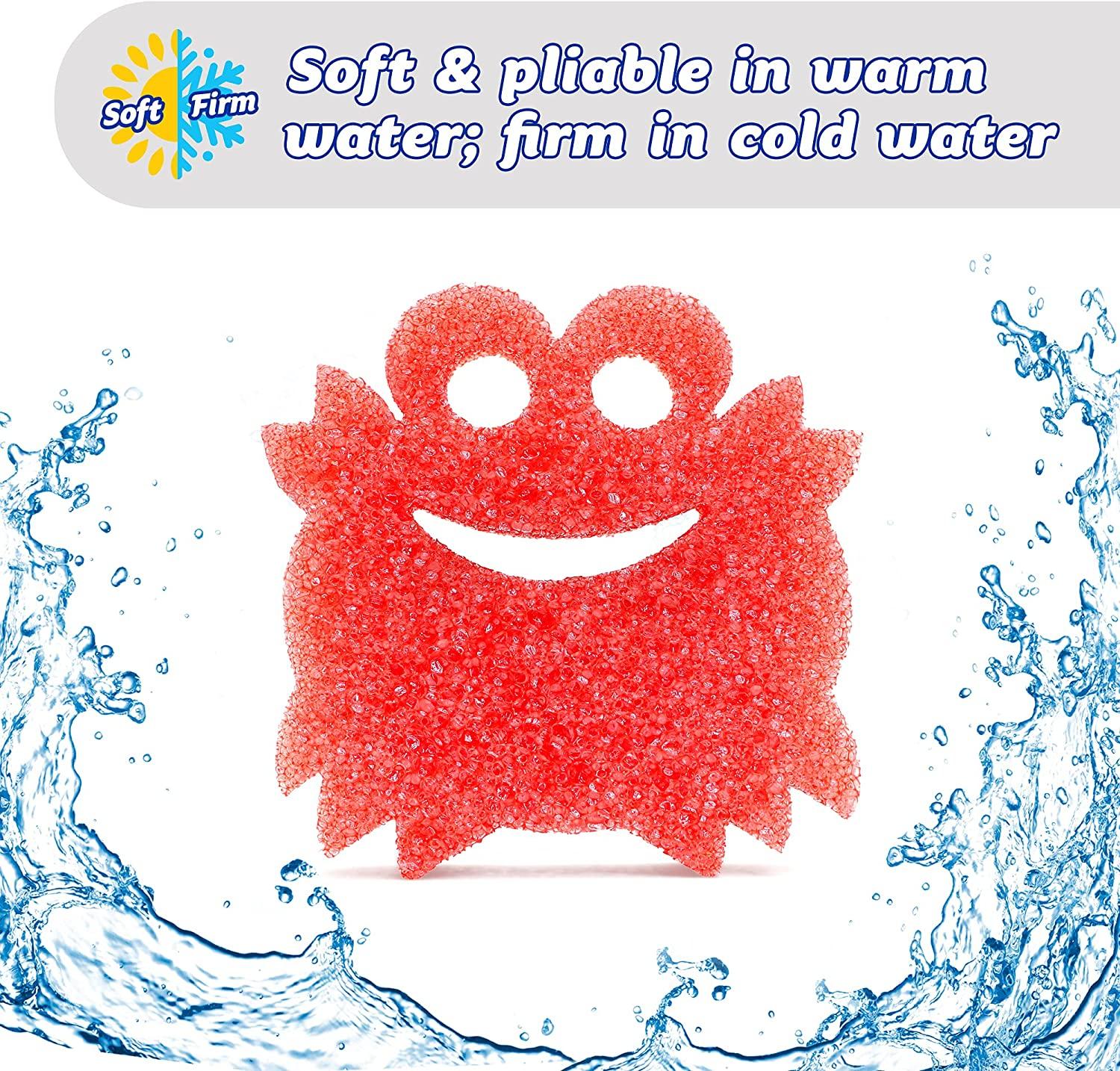 Scrub Daddy Dual-Sided Sponge and Scrubber - Scrub Mommy Cat Shape -  Scratch Free, Odor Resistant, Multi-Surface, Soft in Warm Water, Firm in  Cold