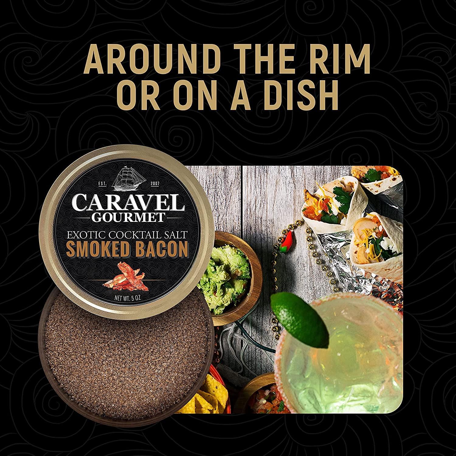 Caravel Gourmet Smoked Bacon Cocktail Salt 5oz - All Natural Bacon Salt ...