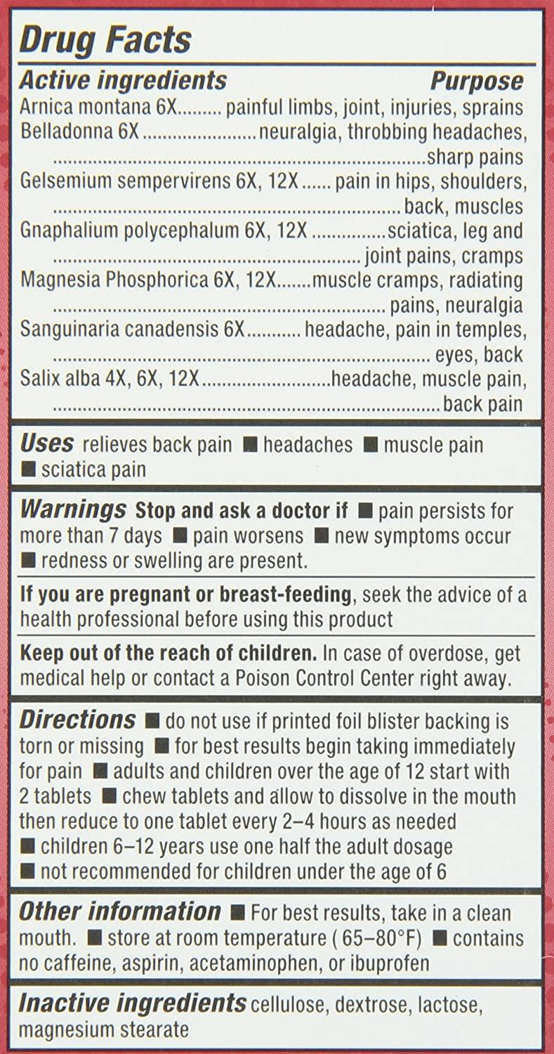 Natrabio Pain Relief Tablets 60 Count FastActing Natural Relief