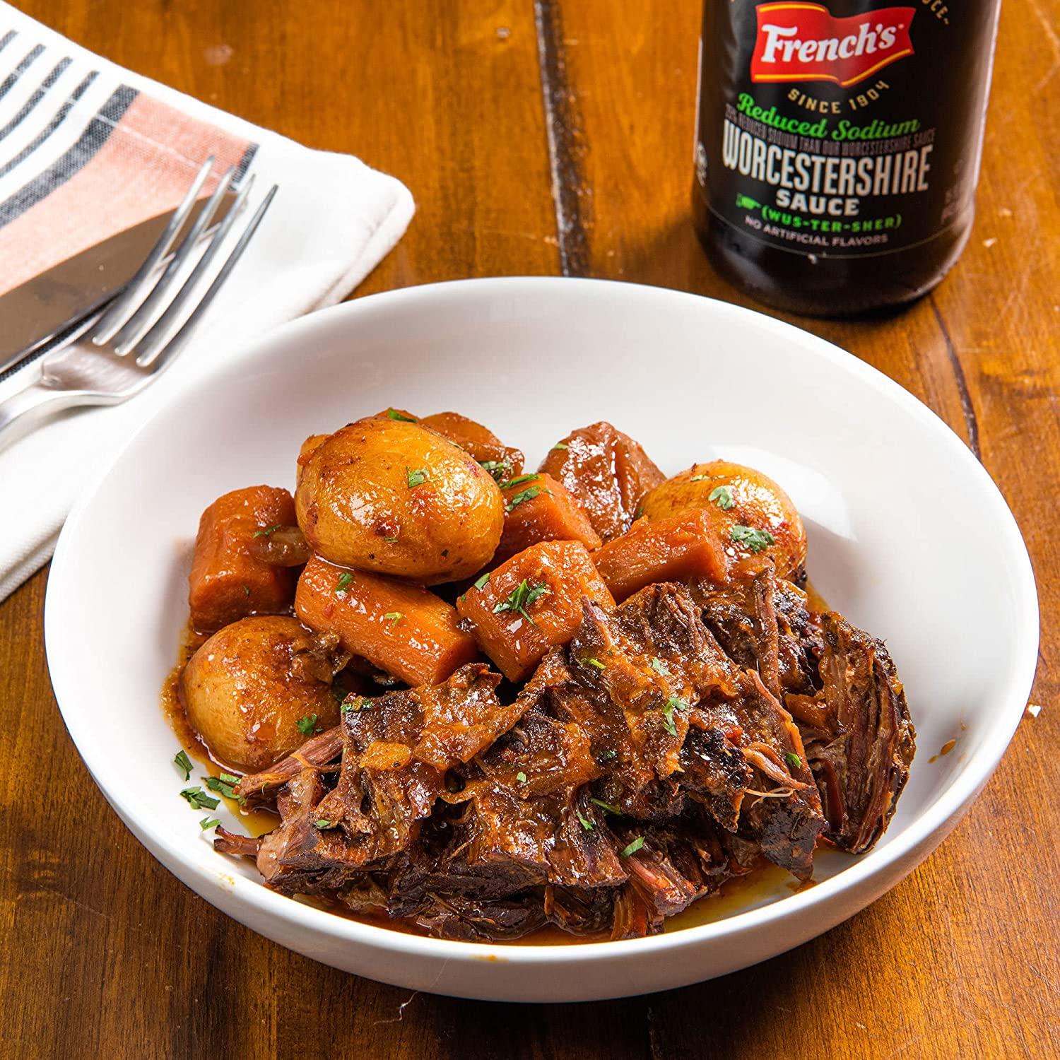 French's Reduced Sodium Worcestershire Sauce 15 fl oz Flavorful and Healthier Option